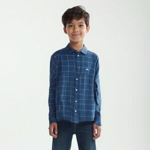 Lacoste boy Blue Checkered Shirt 14